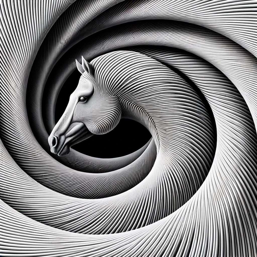 a horse, digital art, infinity